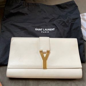 authentic leather clutch YSL Yves Saint Laurent